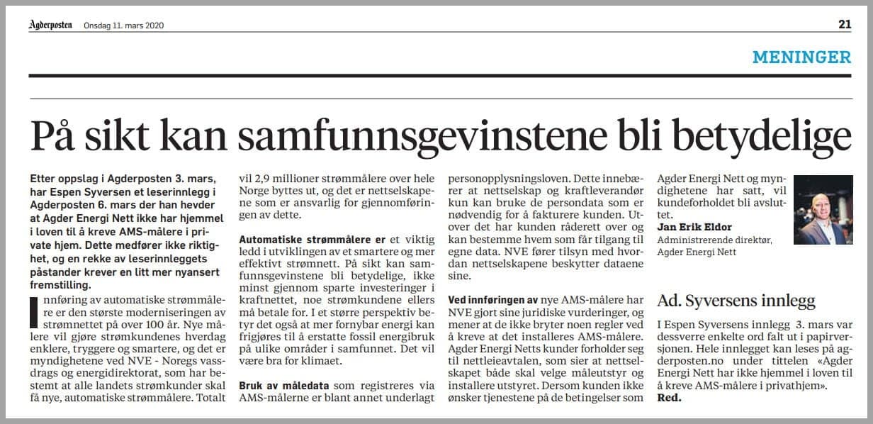 Agder Energi og samfunnsgevinster