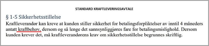 STANDARD KRAFTLEVERINGSAVTALE